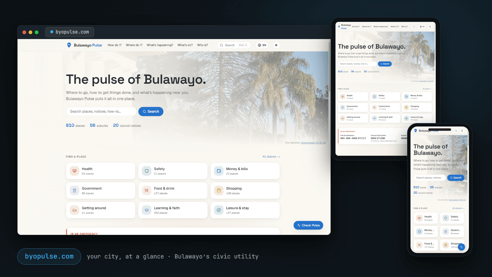 BYO Pulse on desktop, tablet, and mobile